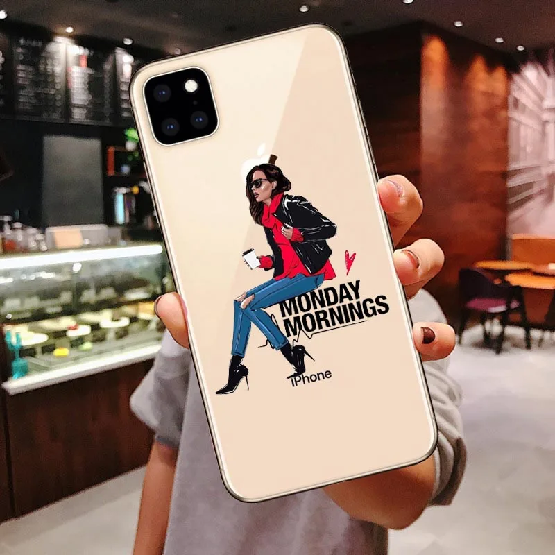 TPU Модный queen Boss Gir Mom Baby силиконовый чехол с бантом для iPhone 7 8 Plus X XS Max XR летний Дорожный Чехол для iPhone 11 Pro Max - Цвет: TPU