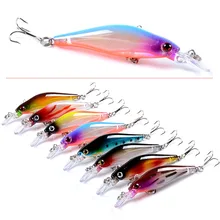 8mm 6.3g Rudra Hard Fishing Lure Minnow Bait Artificial Bait Lure Swimbait Wobbler with 2 High Quality Hooks