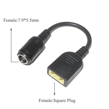 

7.9x5.5mm to Square Plug Female Dc Power Adapter Connector Laptop Charging Cable Cord Dc Extension Cable for Lenovo Thinkpad
