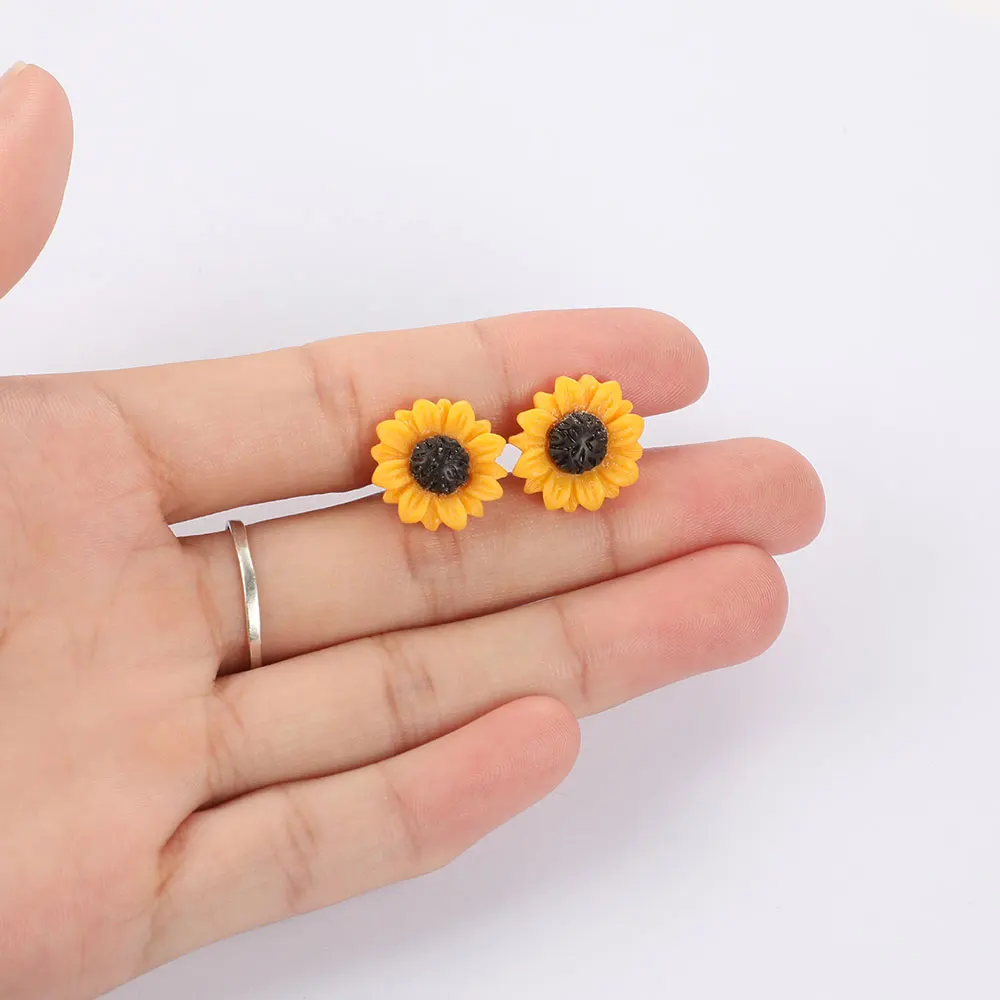 5 пар/лот 15-17-24мм серьги-гвоздики с эпоксидной смолой для женщин ...