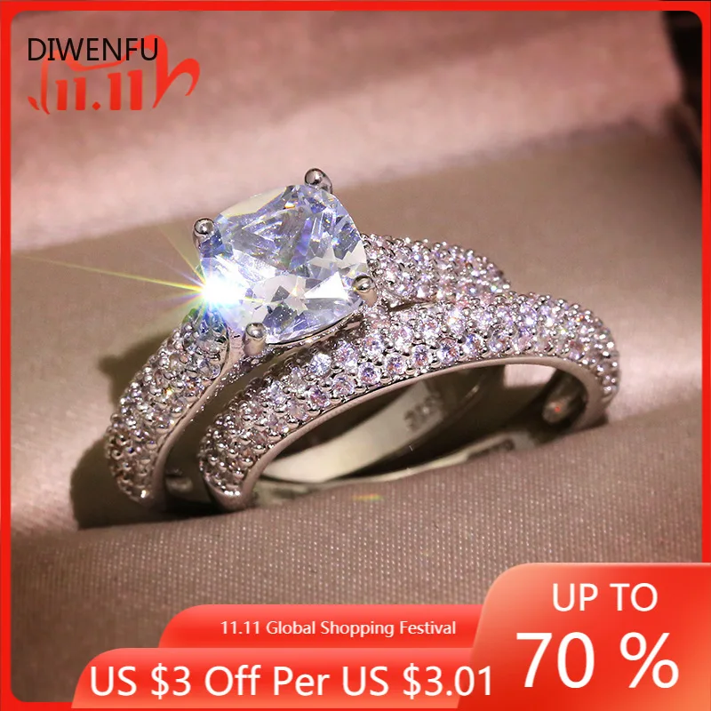 

Luxury S925 Sterling Silver Moissanite Rings for Women Bohemia Bridal Sets Wedding Rings for Couples Fashion Silver Jewelry