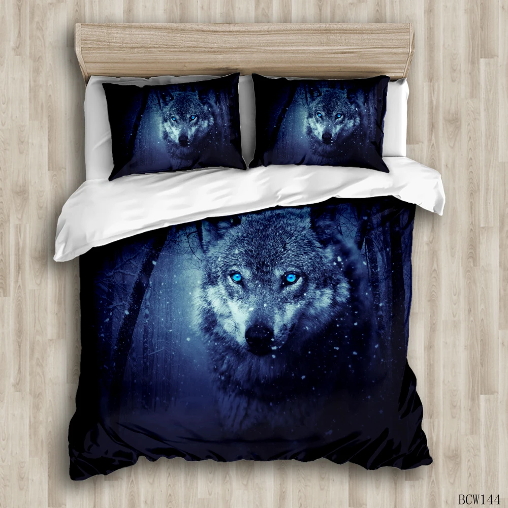 

3D Duvet Cover Sets The night wolves custom Bed Linens Bedding Sets with Pillowcase king Size Bedclothes Comforter Covers