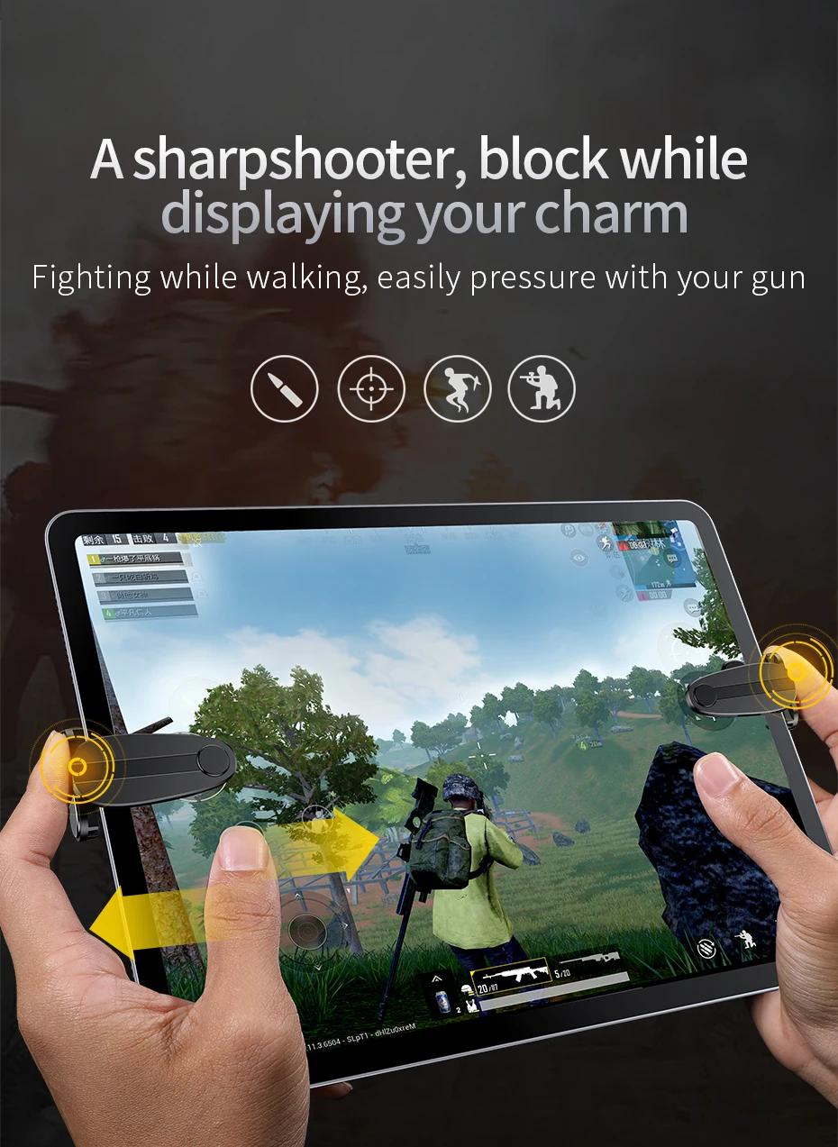 Baseus геймпад джойстик для iPad планшет L1 R1 игровой триггер мобильный шутер контроллер FPS Pad игра огонь Кнопка Aim ключ
