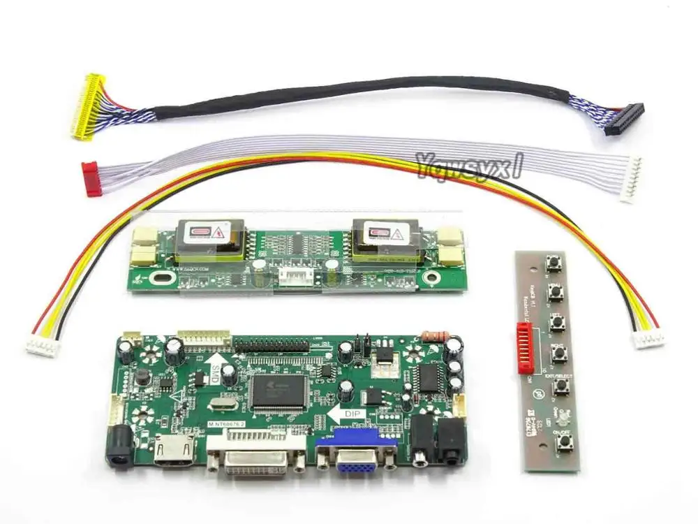 Hdmi + Dvi Controlador de Tela Kit para M170eg01 Yqwsyxl Lcd Led Placa Motorista V.7 M170eg01 V.9 Vga - Imagem 2
