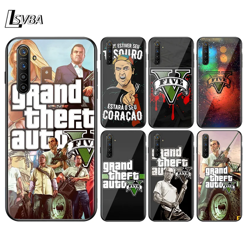 Grand Theft AutoV Game For OPPO Find X3 X2 F19 F17 RX17 F15 R15X K5 K3 K1 R9S F11 F9 F7 F5 Neo Pro Lite Black Soft Phone Case | Мобильные