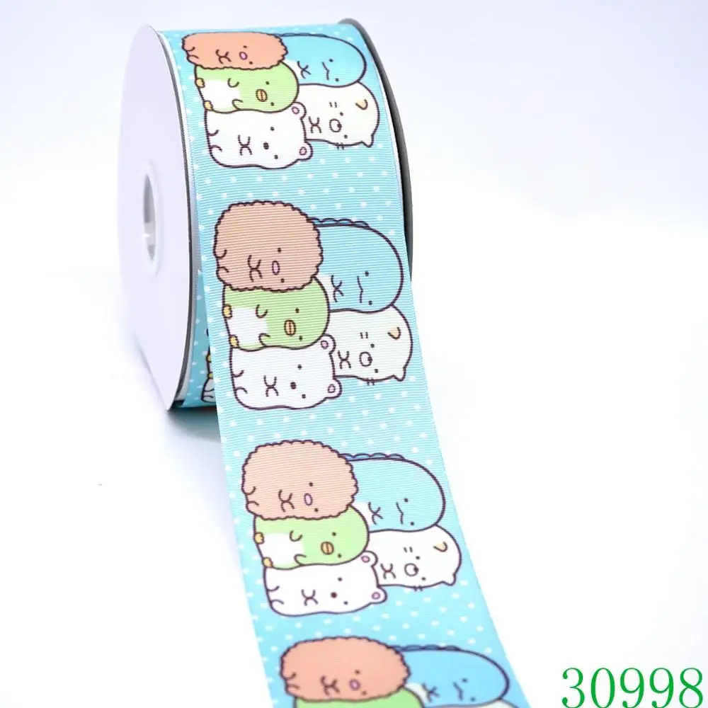 30998 DIY ремесло поставляет мультфильм персонаж напечатанный grosgrain ленты, атласная лента 50 ярдов. 30998 - Цвет: 30998