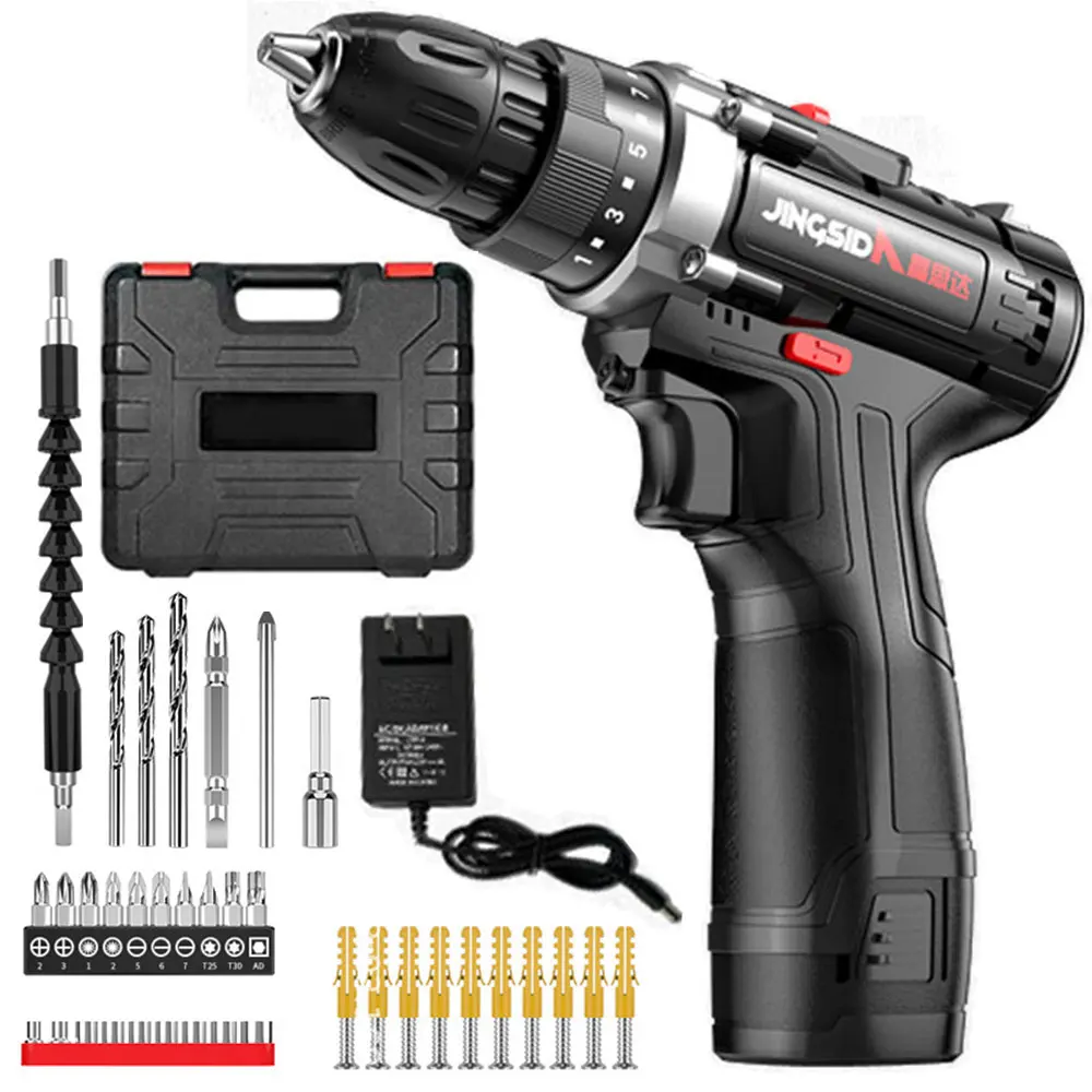 25vf Electric Cordless Screwdriver 2 Speed Functions Wireless Impact