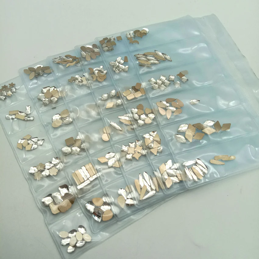 

60pcs Crystals AB Glass Nail Rhinestones Diamond Teardrop Horse Eye Crystals Stones Shiny Gems Manicure Nails Art Decorations