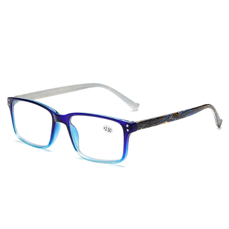 UVLAIK, простые удобные очки для чтения, дальний прицел, Дальняя дальнозоркость, очки для чтения, черные очки для дальнозоркости, очки для мужчин и женщин - Цвет оправы: Синий