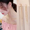 2022 New Arrival Dominated Fashion Long Metal Tassel Drop Earrings Korean Joker Sweet Lovely Heart Elegant Women Earrings ► Photo 1/6