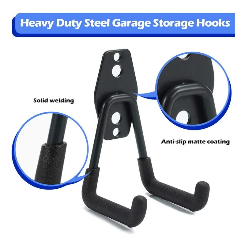 Heavy Duty Metal Hook Garage Storage Wall Mount Bicycle Hanger Hooks Ladders Garden Tool Anti-slip Organizer | Дом и сад