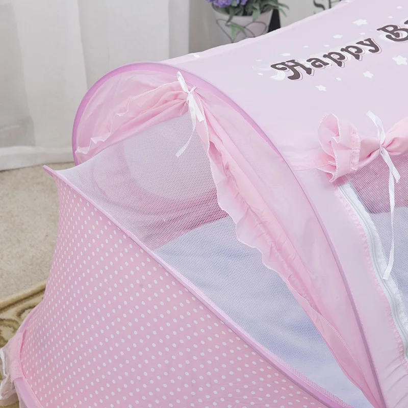 Newborn mosquito net with sleeping mat pillow foldable baby mosquito net three-piece baby room crib bed tent baby mattress