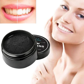 

Natural Teeth Whitening Activated Charcoal Powder 30g Advanced Oral Hygiene Care Tooth Whitener Dental Set With Toothrush 1/2pcs