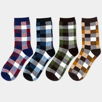 

Fashion Men's Socks Winter Warm Unisex Crew Socks High Quality Classic Striped Cotton Casual Dress Socks Animal Print Sokken