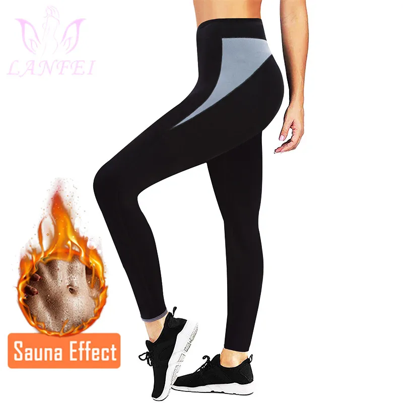 LANFEI Women Sport Pant High Waist Sauna Thigh Leg Shaper Sweat Waist  Trainer Slimming Hot Neoprene Weight Loss Workout Leggings|Tops| -  AliExpress