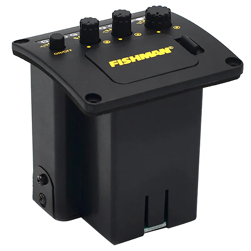 Fishman 2 полосы Эквалайзер EQ с тюнером для акустической гитары пикап черный