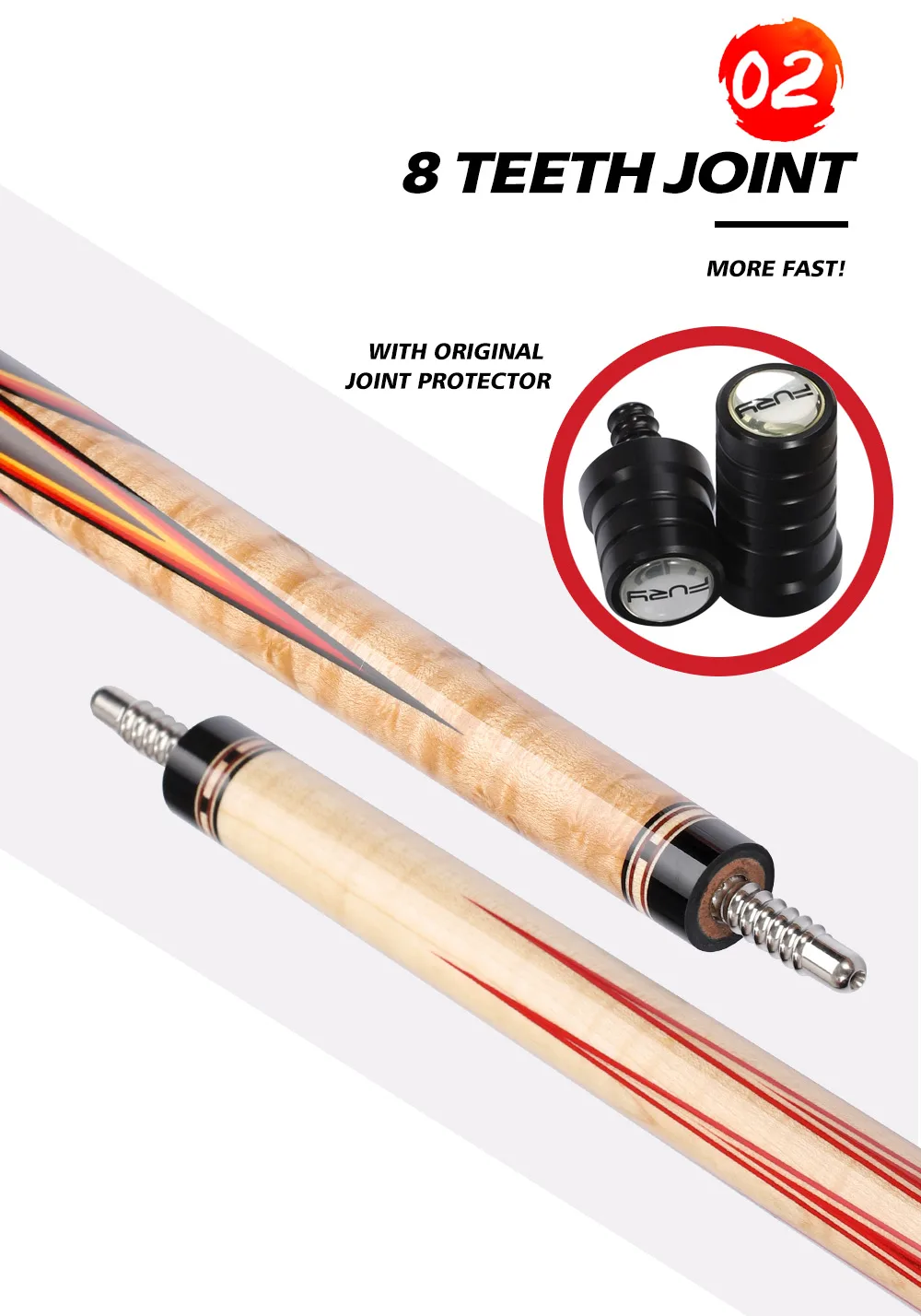 FURY CY5/7/8 Billiard Pool Cue 11.75/12.75mm Tip Maple Shaft Professional Taco Billar Cue Stick Kit Handmade with Gifts