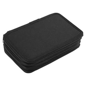 

Creative Multi-layer Pencil Case Zipper Square Pure Color Stationery Box