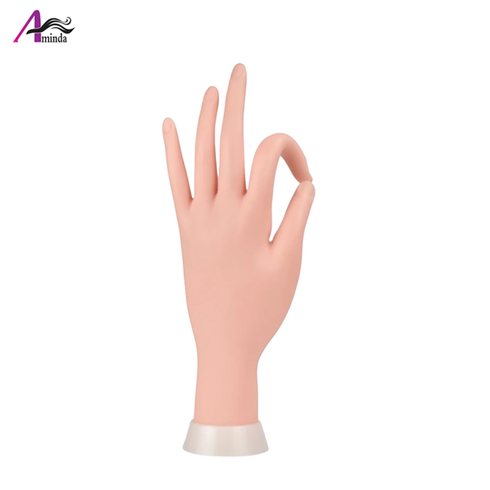 1Pc Flexible Plastic Mannequin Hand For Display Multi-function Soft Hand Mannequin For Gloves Jewelry Finger Covers Nails Show