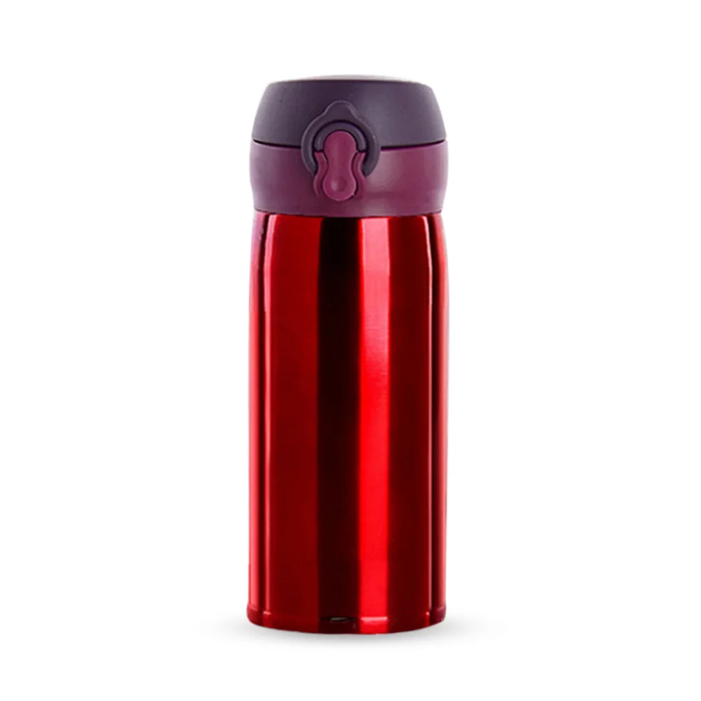 350 мл 304 изоляционная чашка из нержавеющей стали бутылка отскок крышка дорожная вакуумная кружка-термос креативная Мода - Цвет: wine red