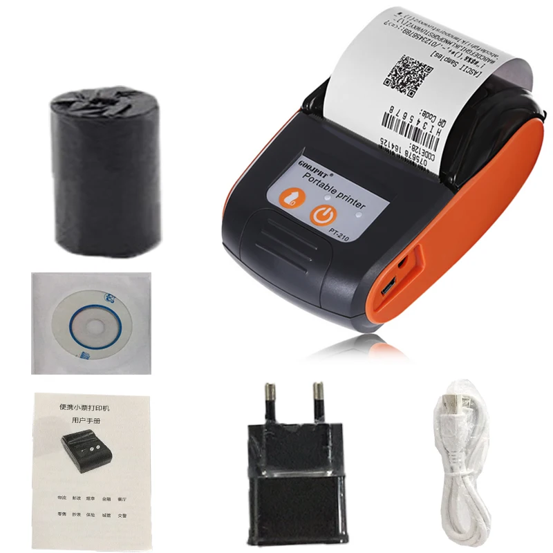 GOOJPRT 58 мм чековые принтеры термопринтер Портативный USB Мобильный телефон принтер с термобумагой для супермаркета Bluetooth 4,0