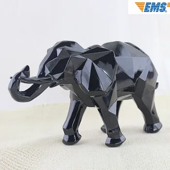 

Geometric Lucky Elephants Statue Nordic style Wine Cabinet Modern Living Room Decoration Fashion Simple Crafts Resin Model Y1019