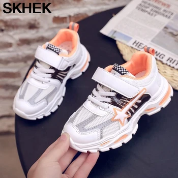 

SKHEK Boys Sneakers for Kids Shoes Baby Casual Girls Running Children White Sports Shoes Fashion Light Flat Soft Breathable
