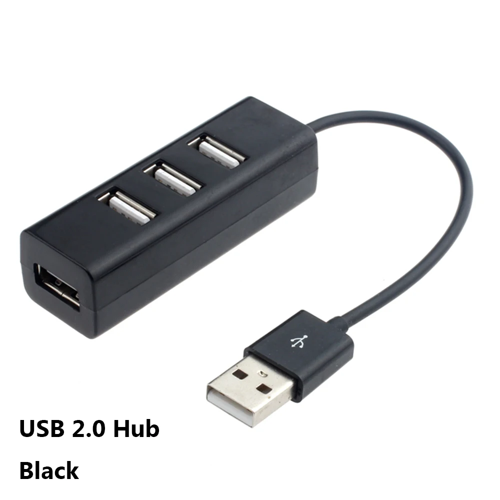 1 шт. 5 Гбит/с высокоскоростной USB 2,0 3,0 концентратор внешний Универсальный 4 порта Профессиональный адаптер разветвитель USB расширитель для компьютера ноутбука - Цвет: Black USB 2.0 Hub