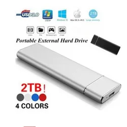 DISQUE DUR Externe de 1 TO Disque Dur 2 TO Périphérique De Stockage Disque dur 4 TO Ordinateur Portable USB3.0 SSD Disque Dur Mobile 