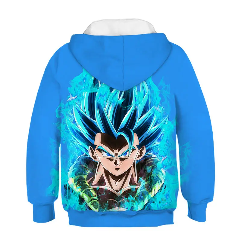 Супер Аниме толстовки Dragon Ball Z Son Goku детские толстовки с 3D принтом Harajuku детские толстовки с длинными рукавами для мальчиков и девочек