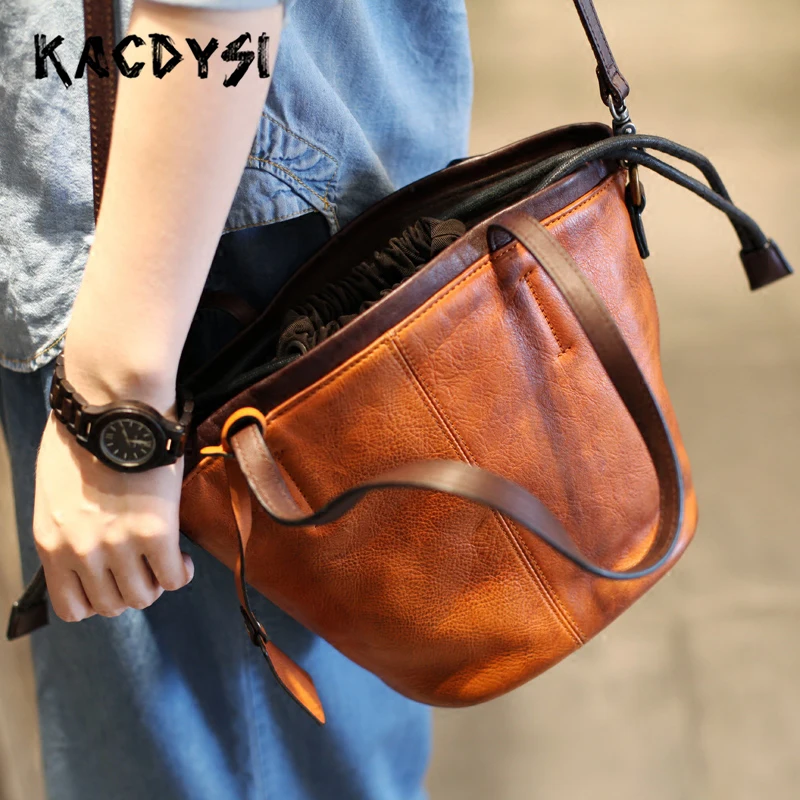 Оригинальная винтажная дамская сумочка ручной работы из натуральной кожи