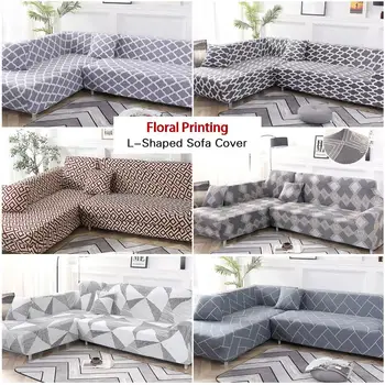 

50Please Order 2Pieces if is L-shaped Corner Chaise Longue Sofa cubre sofa Elastic Couch Cover Stretch Sofa Covers