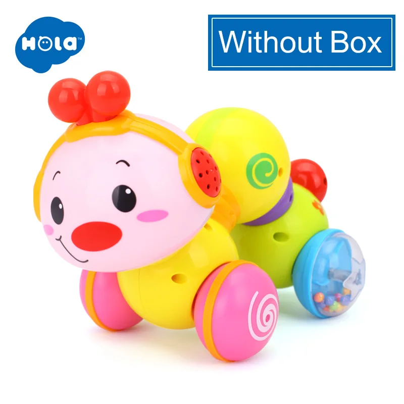 HOLA TOYS 997 бегущий червь прекрасный музыкальный Brinquedos Bebe червь пресс функция с музыкой и светом обучающие игрушки - Цвет: WITHOUT BOX