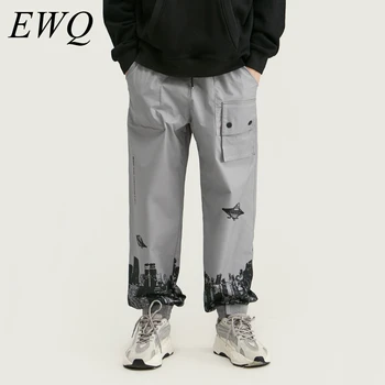 

EWQ / men's wear 2020 fashion print three-dimensional patch sweatpants for male spring casual loose trousers with pockets 9Y1538