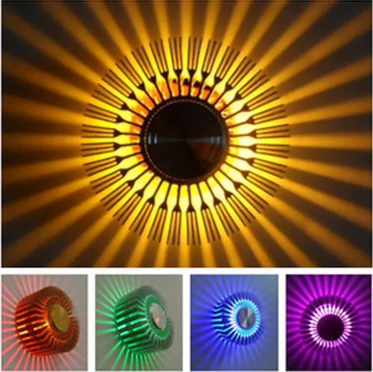 Современный светодиодный потолочный светильник RGB 3 Вт Настенный светильник художественная галерея декоративная Передняя Балконная лампа для крыльца коридоров светодиодный встраиваемый светильник