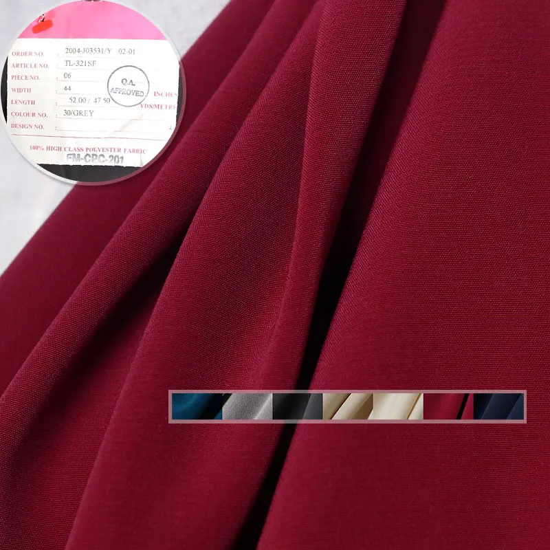 Red Raspberry Japanese Pure Colour 100High Class Polyester Fabrics