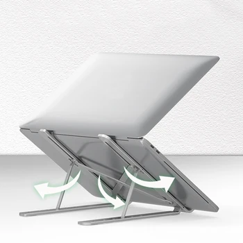 

1PC Height Adjustable Aluminum Laptop Stand Laptop Riser Holder Portable Notebook Correct Posture Rack for PAD Laptop Book
