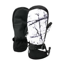 SMN лыжные перчатки с мраморным узором зимние мужские и женские дышащие водонепроницаемые теплые противоскользящие лыжные Сноубординг походные теплые перчатки