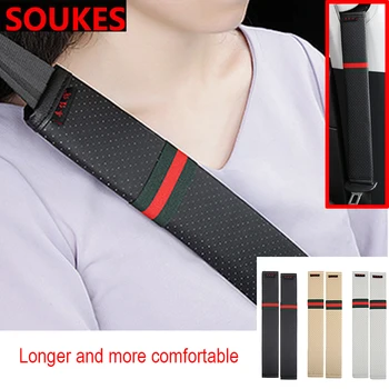 

35cm Lengthen Car Seat Safety Belts Cover For Seat Leon Lbiza Skoda Octavia a5 A7 2 Rapid Kodiaq Hyundai Accent Solaris