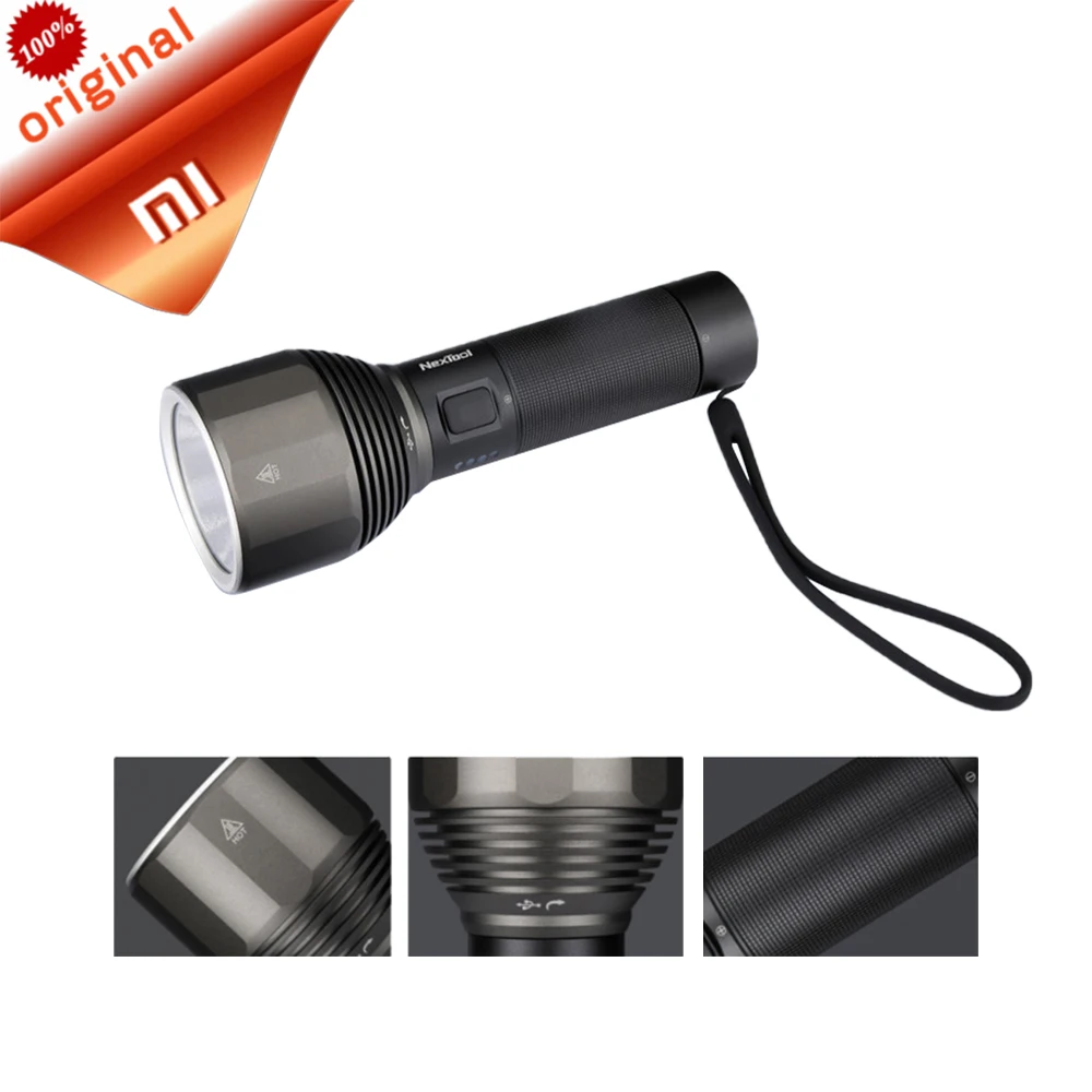 XIAOMI Youpin NexTool перезаряжаемый светильник-вспышка 2000лм 380 м 5 режимов Светодиодный светильник IPX7 водонепроницаемый фонарь типа C для кемпинга