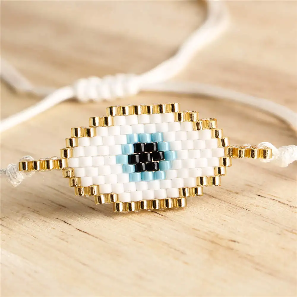 Go2boho Турецкий Дурной глаз браслеты Perles MIYUKI глаз браслет ювелирные изделия в стиле "Бохо" Pulseras Mujer женщин Bileklik Золотые пластиковые бусины