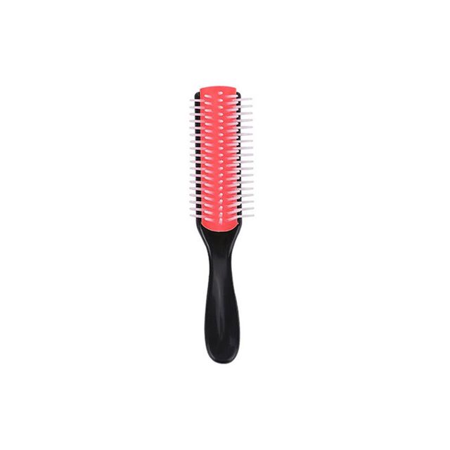 9-Rows Detangling Hair Brush Denman Detangler Hairbrush Portable Scalp Massager Straight Curly Wet Anti-static Hair Comb