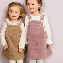 Little maven/брендовая одежда для детей; осенняя одежда для маленьких девочек; хлопковый сарафан; платья без рукавов с карманами для маленьких девочек