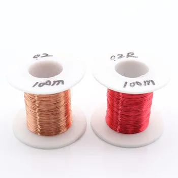 

100 Meter New polyurethane enameled wire QA-1-155 Copper wire Magnetic Coil Winding 0.2 mm RED / True color