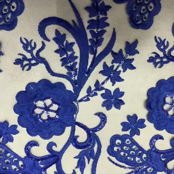 

Latest white African Dry Lace Fabrics 2020 High Quality French Mesh Lace Fabric With Sequins For Nigerian Party Wedding Sew
