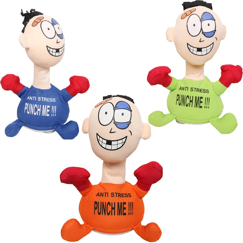 Electric Interactive Toy Punch Hit Me Villain Electric-powered Durable Unique Viral Product Interactive Venting Toy Funny Toy Unique Gift Soft Fun