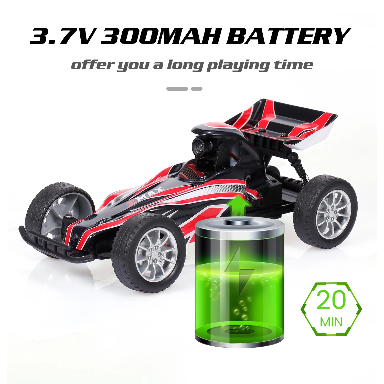 EMAX Interceptor FPV гоночный Радиоуправляемый автомобиль с камерой 600TVL 2,4G 1/24 Крытый пульт дистанционного управления автомобиль гоночного видения FPV очки