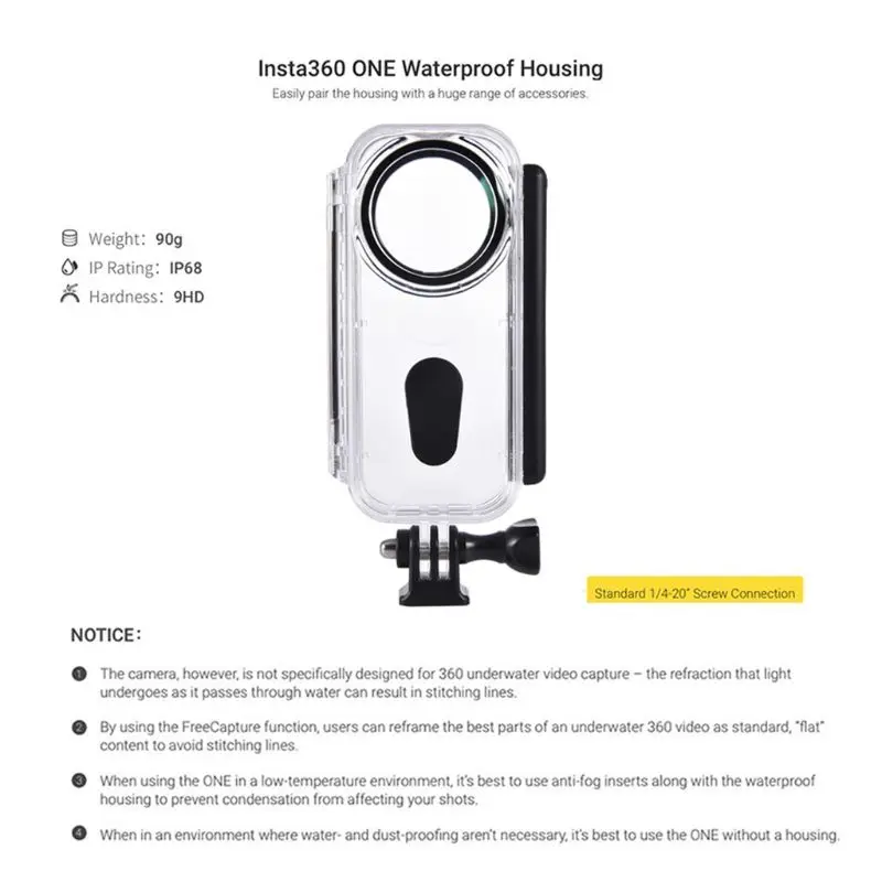 Прочный акриловый водонепроницаемый чехол защитный чехол для Insta360 ONE X панорамный цифровой камеры аксессуары