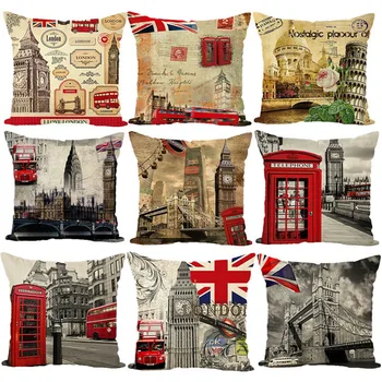 

2 Pcs Decor Cushion Cover Hug Pillow Cover Over Old Vintage Social Artwork 45x45cm Cusion FPing