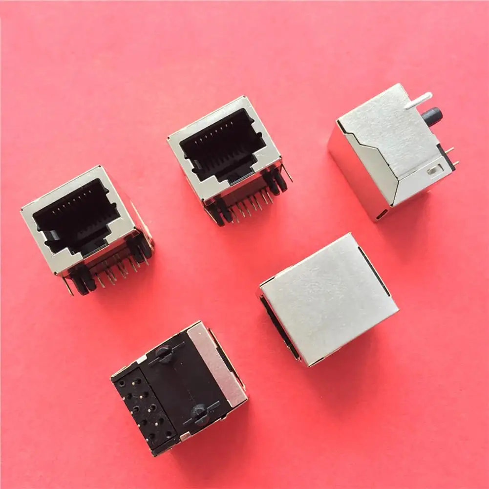 10 шт. RJ45 сети Ethernet 8P 8C гнездовой разъем Rj 45 8Pin PCB модульная Головка Разъем